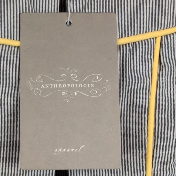 NWT Anthropologie Sidra Black & White Pinstripe Short Jacket 3/4 Length Sleeve - Picture 3 of 11